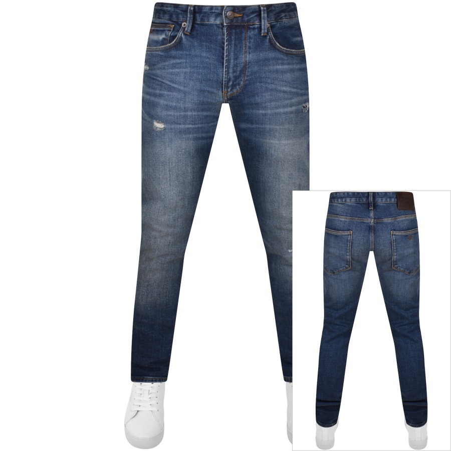 Emporio Armani J06 Slim Fit Jeans Mid Wash Blue